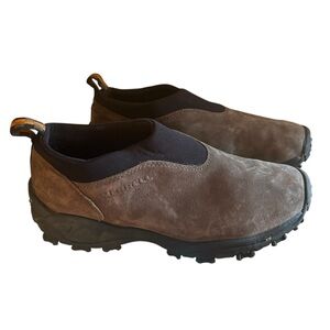 Merrell Shoes Mens 9 Grey Winter Moc Gunsmoke Suede Slip On Hiking Loafer Casual